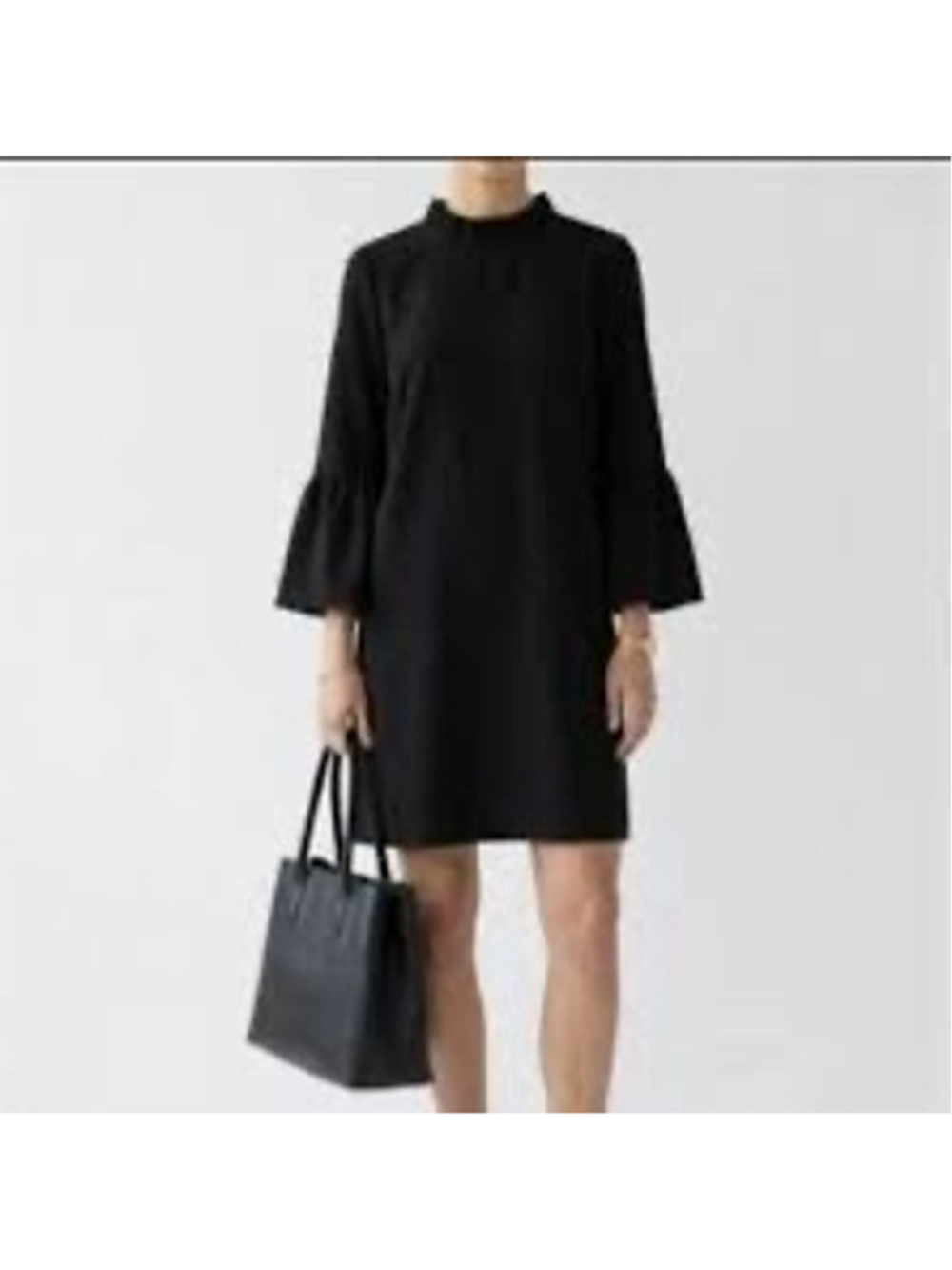 NWT J.Crew Shift Dress in 365 Crepe Size 2 Black Retro 1960s Mod L6